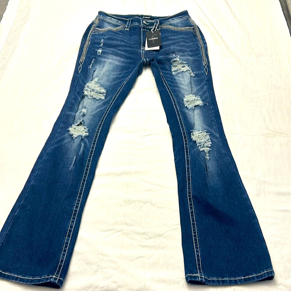 1 Flamingo, brand, jeans, never worn size USA 3-5